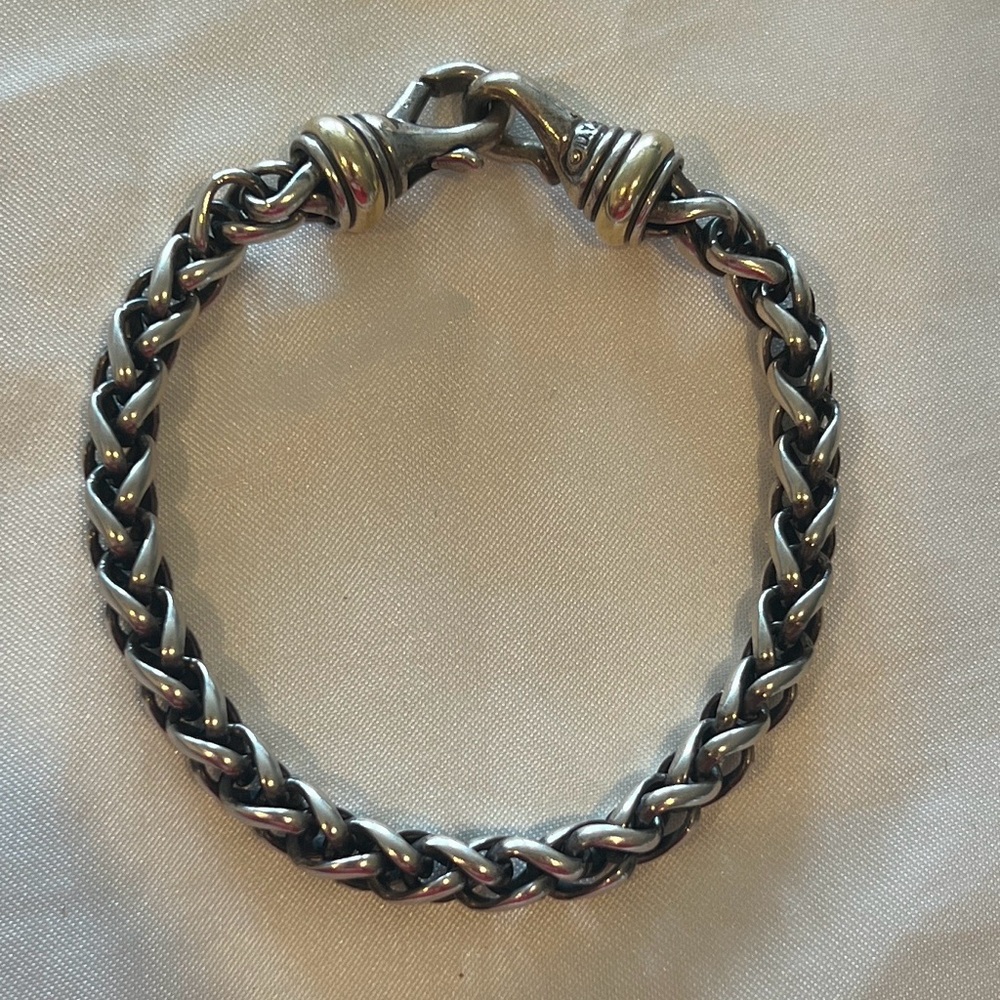 David Yurman Silver Braided Cable Bracelet